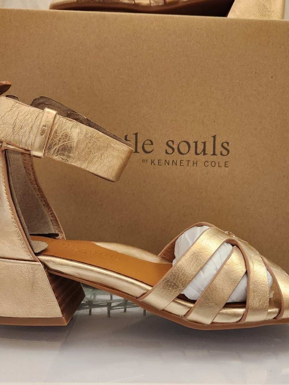 Gentle Souls Leather Rose Gold "Break My Park" Sandals. NIB. Size 6